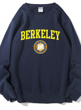 新品加州大学伯克利分校California Berkeley圆领卫衣加绒外套