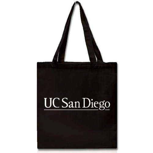 新品UCSD加大圣迭戈分校帆布袋简约环保购物袋单肩有拉链女定制