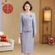 春装 春秋时尚 新款 中老年女装 洋气两件套连衣裙 小香风套装 妈妈装