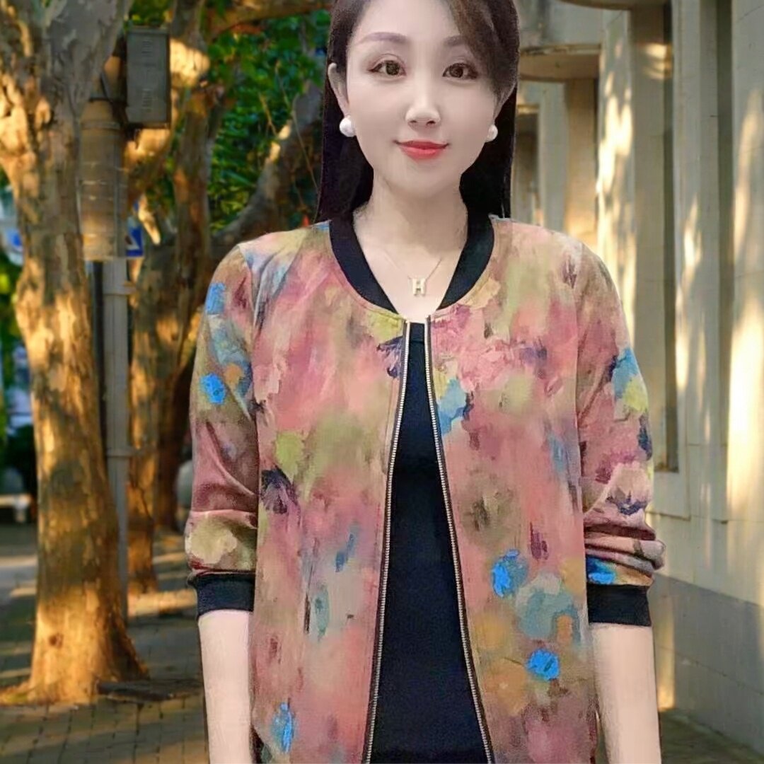 中老年小个子轻薄防晒夹克开衫图片