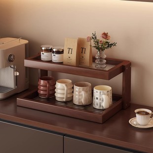 日本进口MUJIE桌面杯架置物架餐桌杯子收纳架茶杯杯玄关放置架子