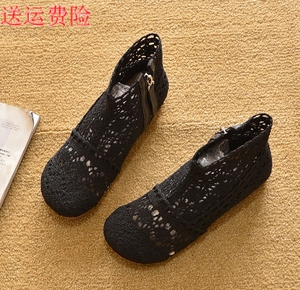 包邮马丁靴女靴短靴镂空靴牛筋底