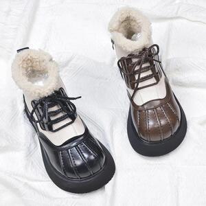 马丁靴羊羔毛女靴新款时尚雪地靴