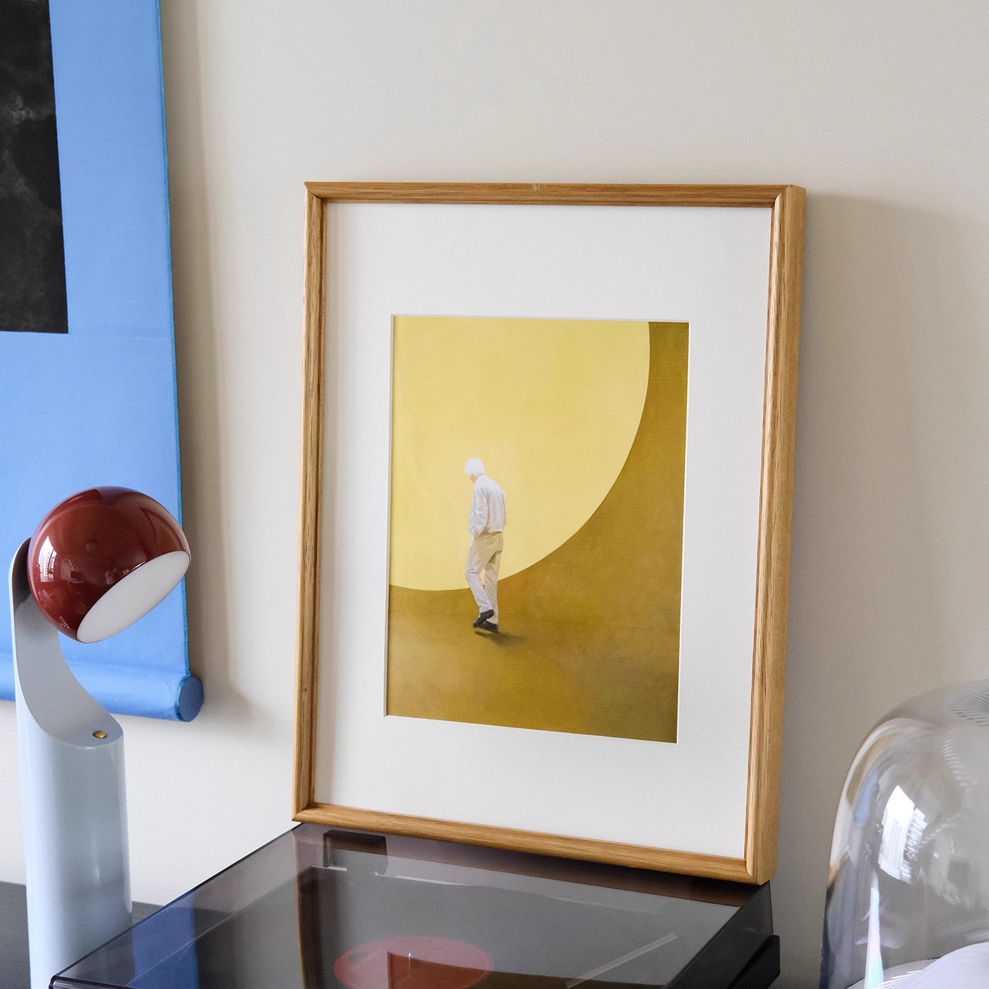 月球北欧简约中古奶油风装饰画