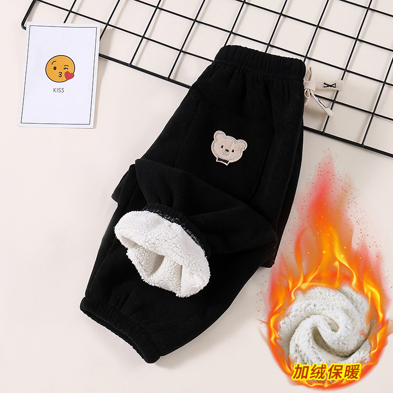 儿童加绒裤子加厚冬季保暖裤