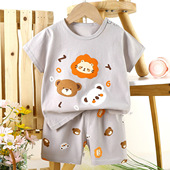 婴儿衣服夏装 儿童短袖 批发 童装 女童短裤 套装 纯棉男童T恤宝宝夏季