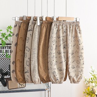 新款 童裤 儿童韩版 男女童宝宝休闲九分透气运动裤 防蚊裤 夏季