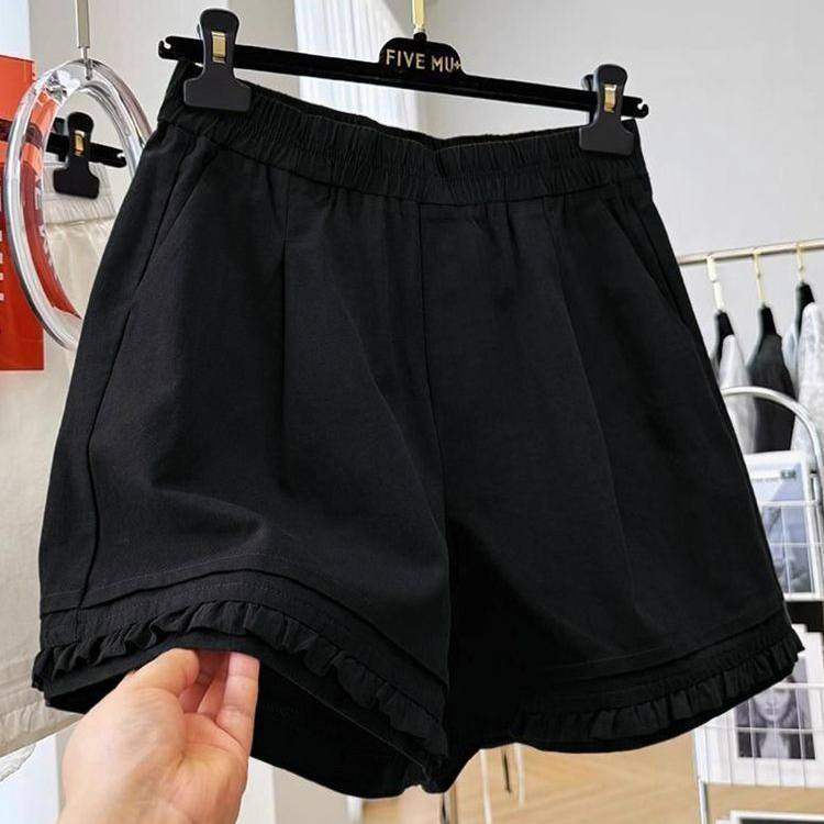 大码木耳边冰丝防晒速干阔腿短裤子女夏季薄款显瘦休闲热裤运动裤,女装/女士精品,休闲裤,淘宝优惠券,粉丝福利购,淘宝优惠卷