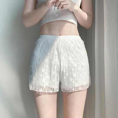 蕾丝裤女jk防走光白色宽松短裤薄款不卷边黑色裤夏季内外可穿