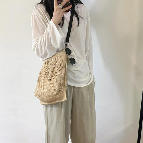 周冬雨同款！松弛慵懒风网兜包
