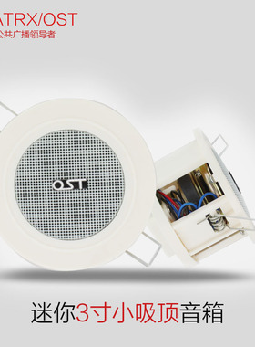 matrx/330 打折1.5W一3W天花音箱定压消防公共广播迷你小吸顶喇叭