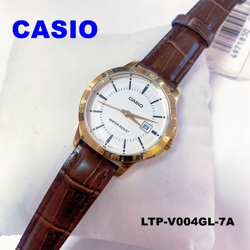 CASIO卡西欧手表女时尚简约防水指针石英学生表LTP-V004GL-7A 9A