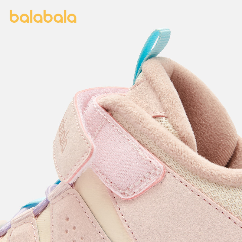 【商场同款】巴拉巴拉女童运动鞋加绒秋冬2025新款潮户外鞋子防滑