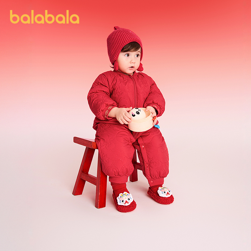 巴拉巴拉童装儿童羽绒连体衣年服