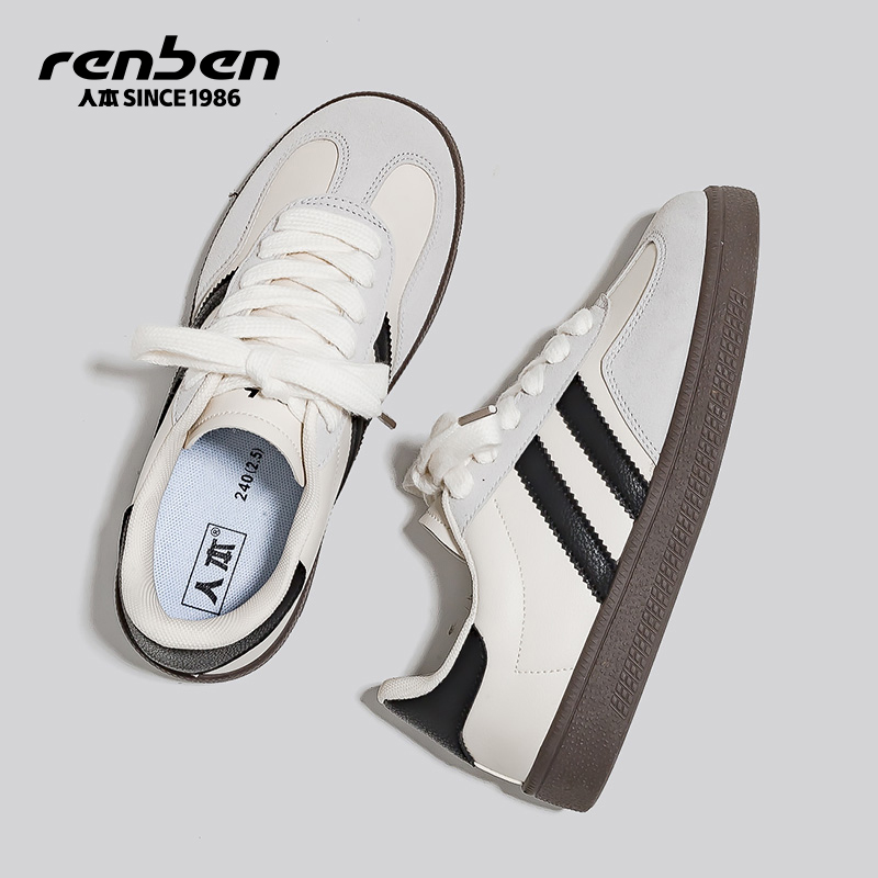 人本爆款小白鞋轻便板鞋运动鞋女