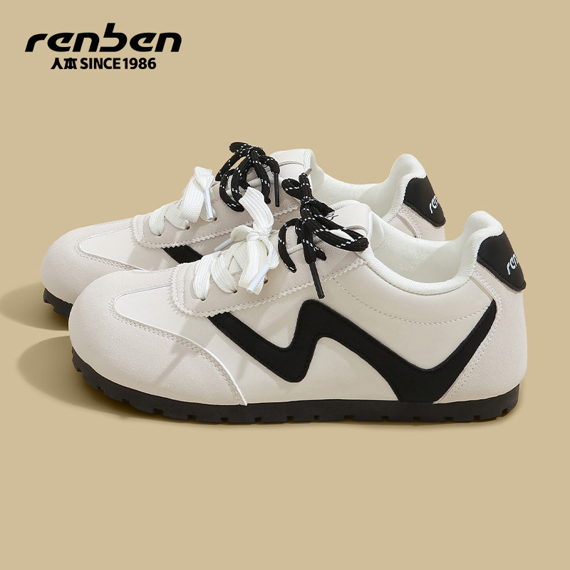 人本内增高德训鞋女2026春季新款平底轻便设计感运动初中生阿甘鞋,女鞋,德训鞋,淘宝优惠券,粉丝福利购,淘宝优惠卷