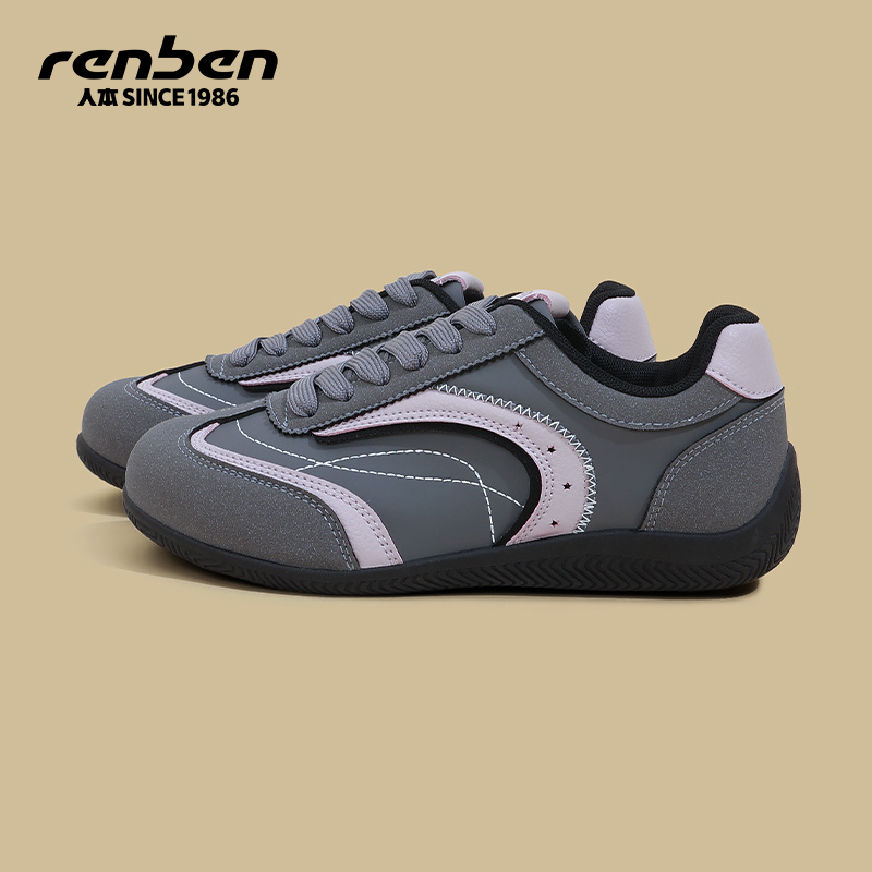 人本德训鞋复古初中生爆款平底鞋