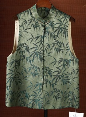 凤轩阁 专柜定制桑蚕丝宋锦马甲171825