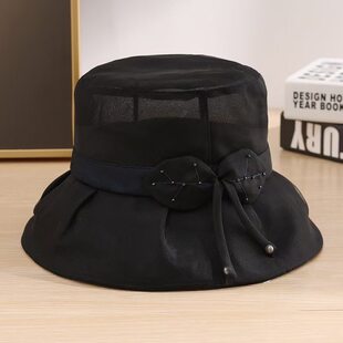 凤轩阁 新款桑蚕丝设计师帽子0705