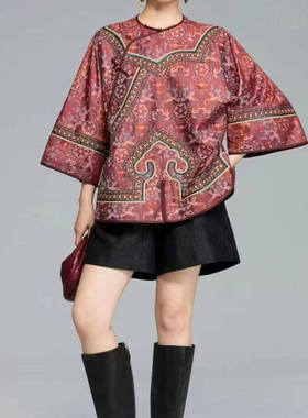 凤轩阁 100桑蚕丝 蜀锦 宋锦 太太服 外套63099