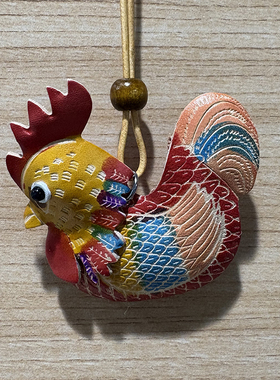 HERZ手工皮具富贵生肖鸡