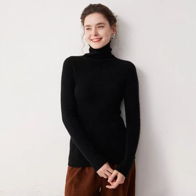 一线成衣无缝100%羊绒高领打底衫