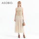 优雅无袖 Asobio 法式 新款 拼接连衣裙女收腰A字裙004 2026春夏季