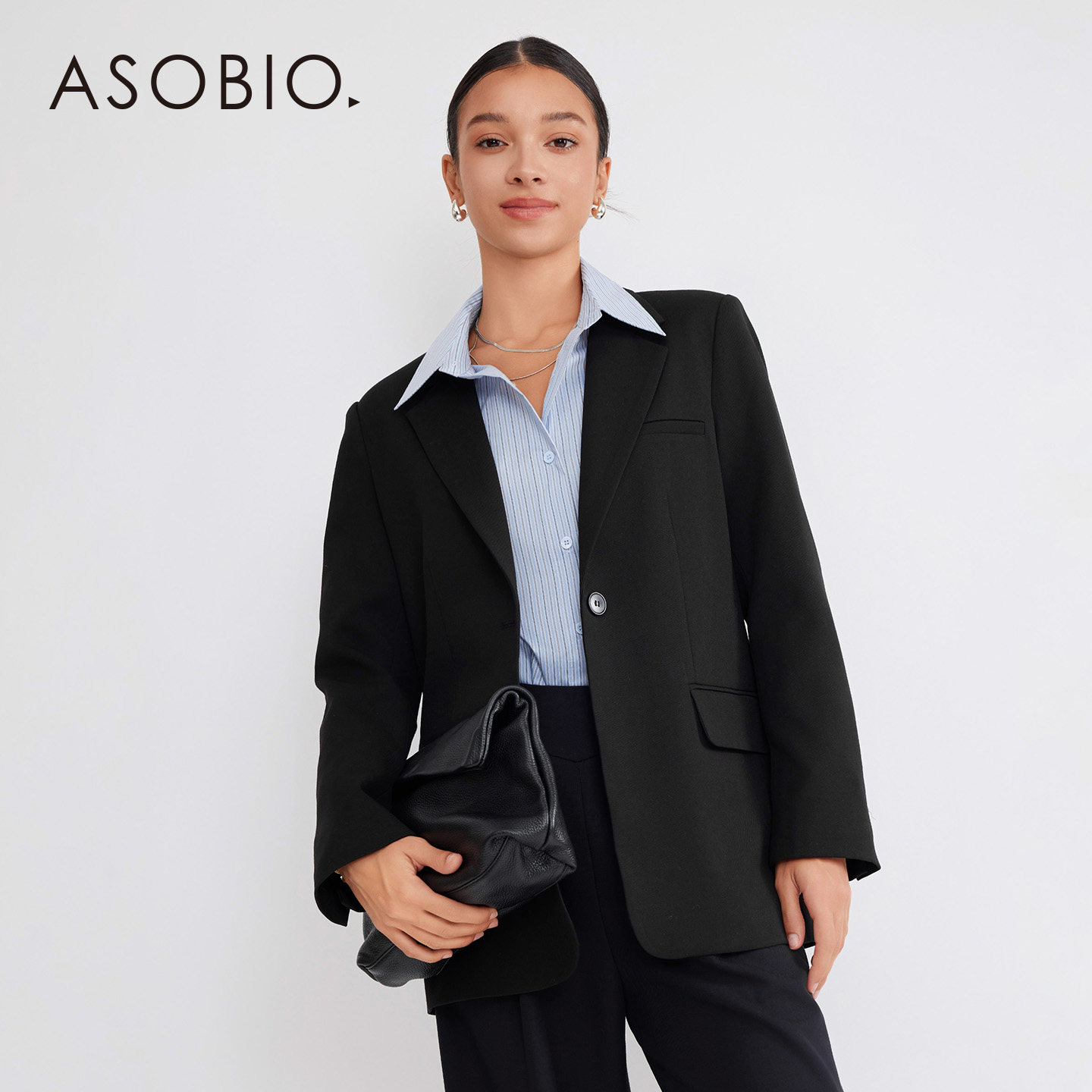 Asobio经典翻驳领西装2025秋冬新品复古通勤气质时髦短外套女267