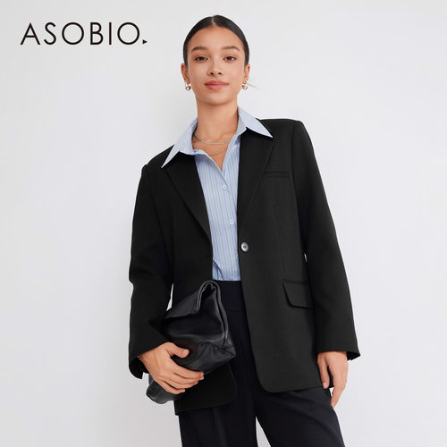 Asobio经典翻驳领西装2025秋冬新品复古通勤气质时髦短外套女267