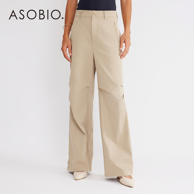 Asobio立体膝褶设计工装裤