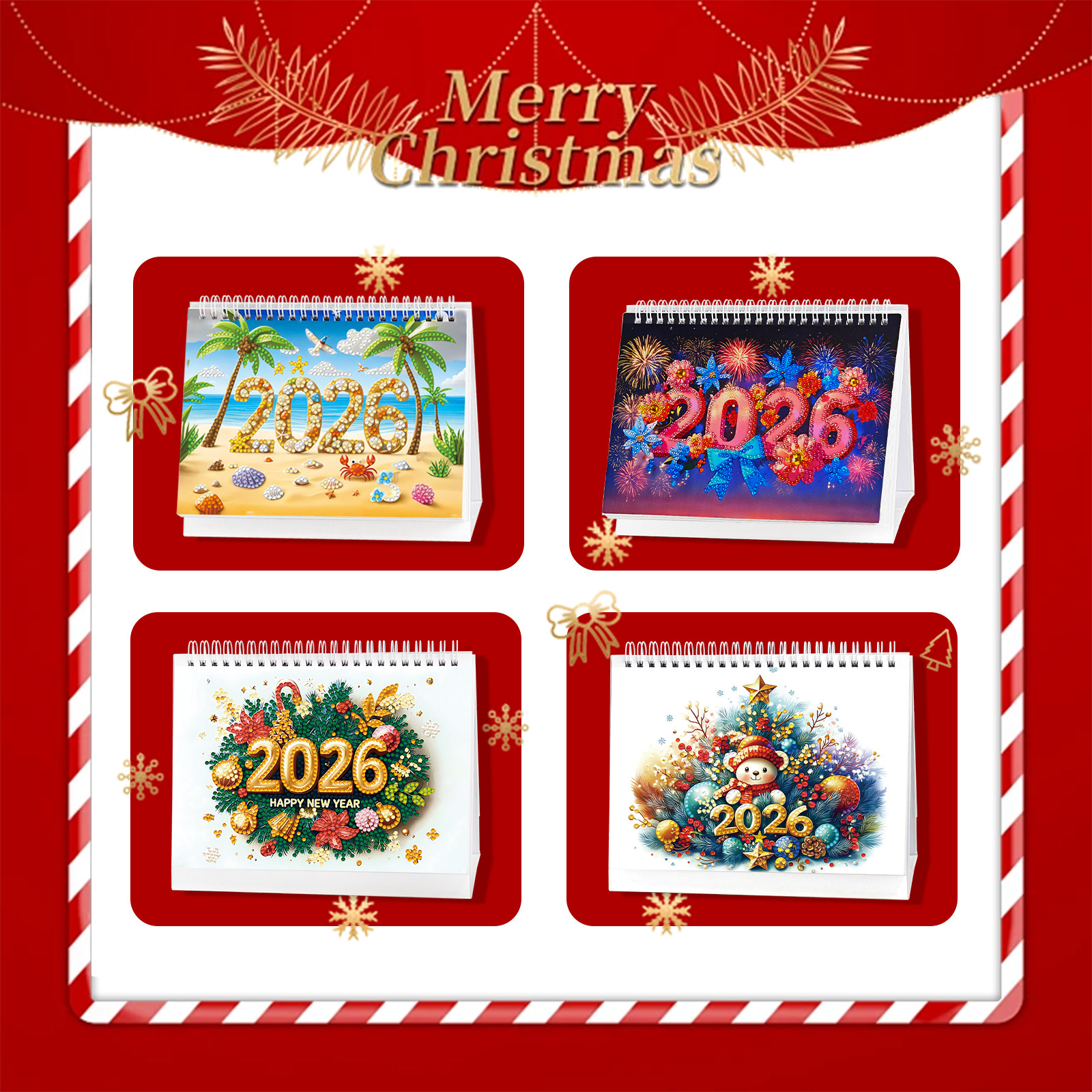 2026年钻石画手工diy台历日历钻石绣简单点钻送闺蜜情侣朋友礼物,居家布艺,钻石绣,淘宝优惠券,粉丝福利购,淘宝优惠卷