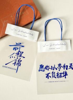 生日快乐礼品袋幼儿园透明手提袋
