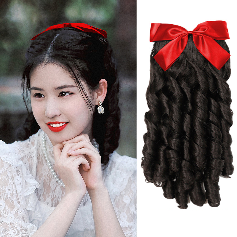 民国发型假发女复古穿旗袍配的金粉世家白秀珠大小姐假发头饰马尾