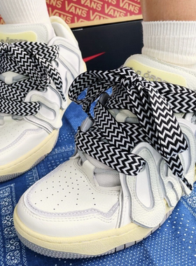 适配OLD Order OG Skater 001白色黑蓝白绿彩粉色黑色宽扁鞋绳带