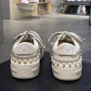板鞋 链子鞋 小白鞋 后跟链镶钻流苏闪亮鞋 配饰配件 水钻鞋 适配帆布鞋