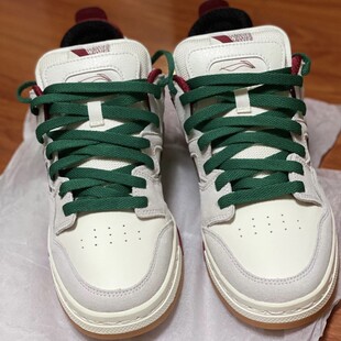 适配 惟吾PRO 红白间渐变情人节鞋带墨绿灰色麻绳鞋绳