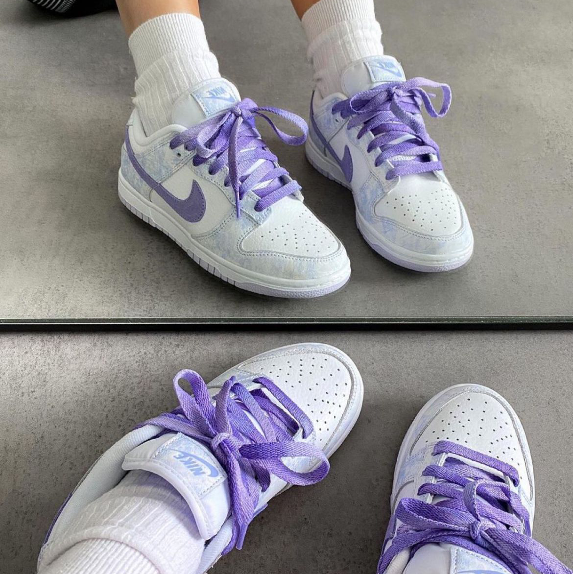 适配pulse白紫渐变泼墨夜光鞋带