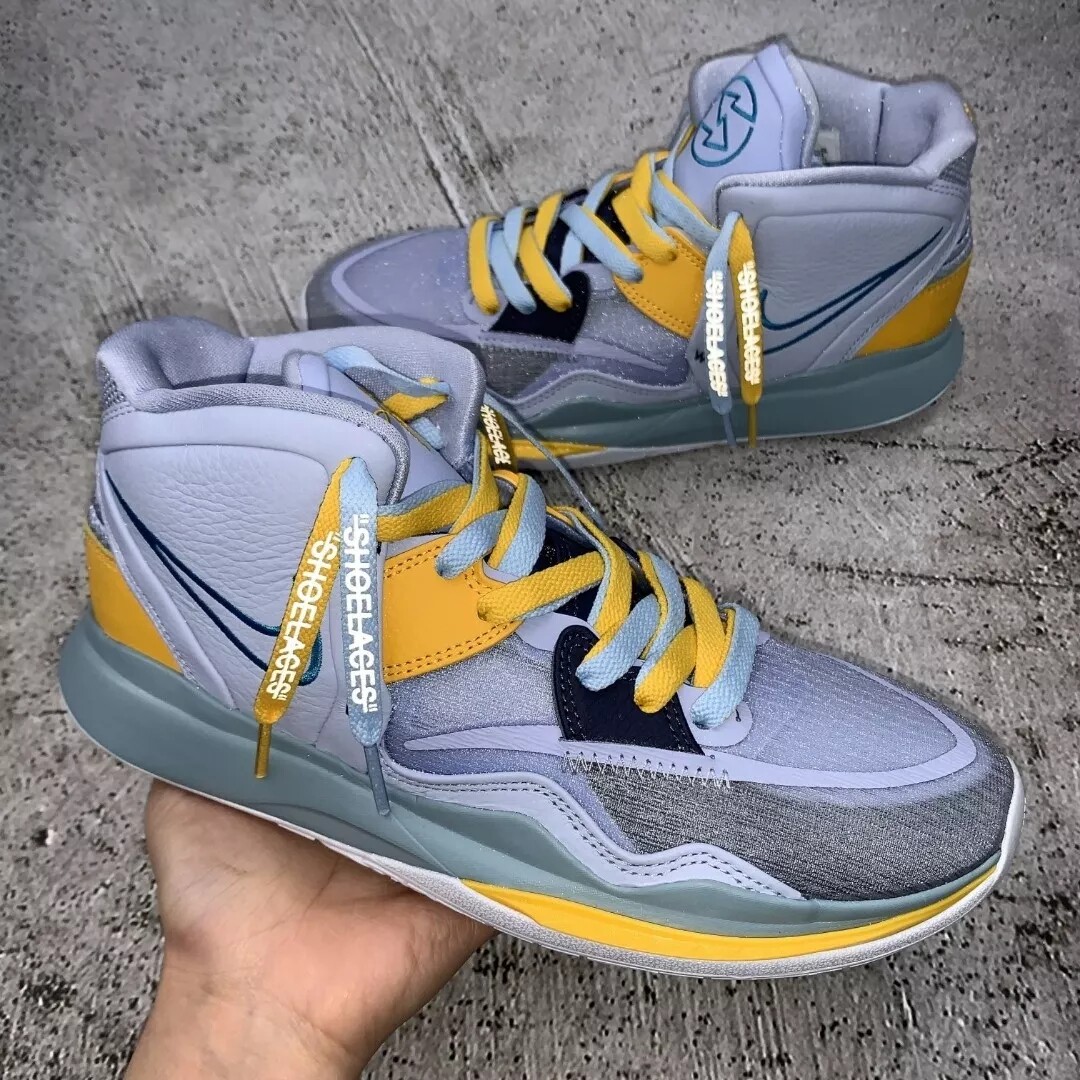适配欧文8kyrie8 infinity ep two way蓝黄色futurepast鞋带鞋绳