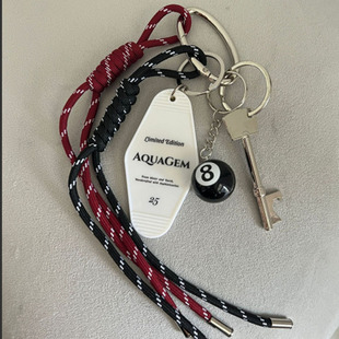 miu系挂绳保龄球包包挂件编织绳登山兔子KT猫复古钥匙扣多用配饰