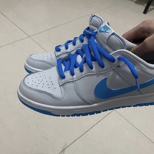 适配dunk蓝灰色宝蓝色粗半圆鞋带北卡蓝天蓝渐变麻绳纯色AF1鞋绳