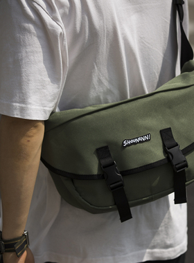 Shounenn单反相机包女防水斜挎微单收纳包男军绿 适用于佳能索尼