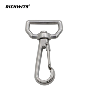 RICHWITS 不锈钢方环万向钩 背包扣 织带弹簧钩 箱包配件