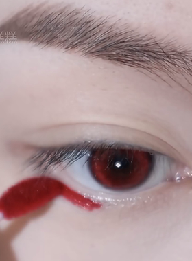 正红 新中式狐系鲨疯了 正红色酒红色液体眼影大红色微醺秋冬cos