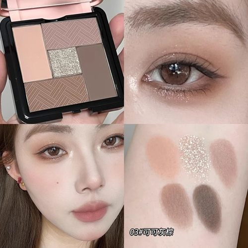 香乃炫技之作warm平替 超嗲白桃千金妆五色眼影盘蜜桃粉嫩百搭ins