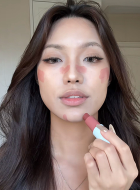水光感亚裔妆 原生气血满满多用棒 水光腮红唇膏裸棕茶红色早八妆