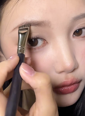 画眉超easy 大号水貂毛眉刷 专业眉粉刷雾眉扁头刷刀锋眉毛刷子