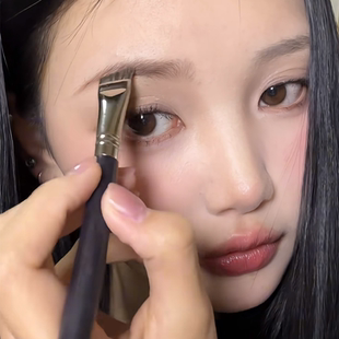 画眉超easy 专业眉粉刷雾眉扁头刷刀锋眉毛刷子 大号水貂毛眉刷