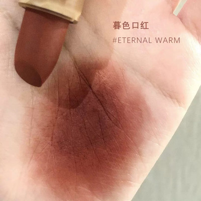 绝美烟熏茶棕色泰酷了口棕新品琥珀水波透明口红哑光ETERNAL WARM