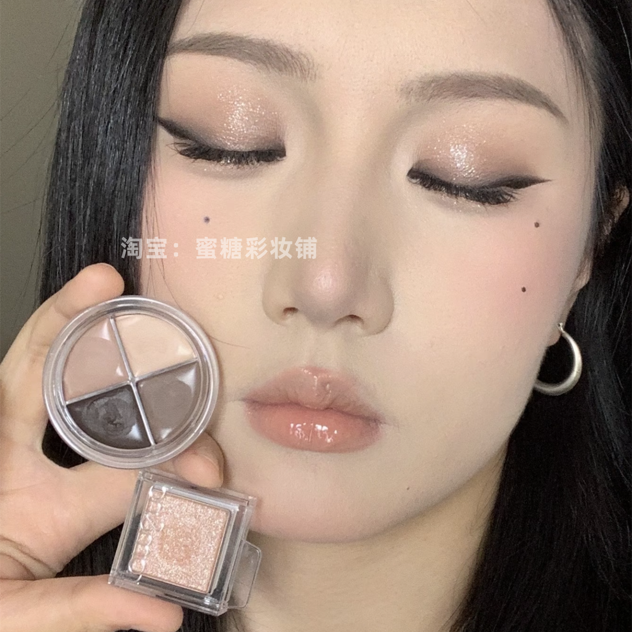 摩卡奶咖爆闪烟熏 温柔立体骨相眼妆 韩国奶油丝滑裸色四色眼线膏