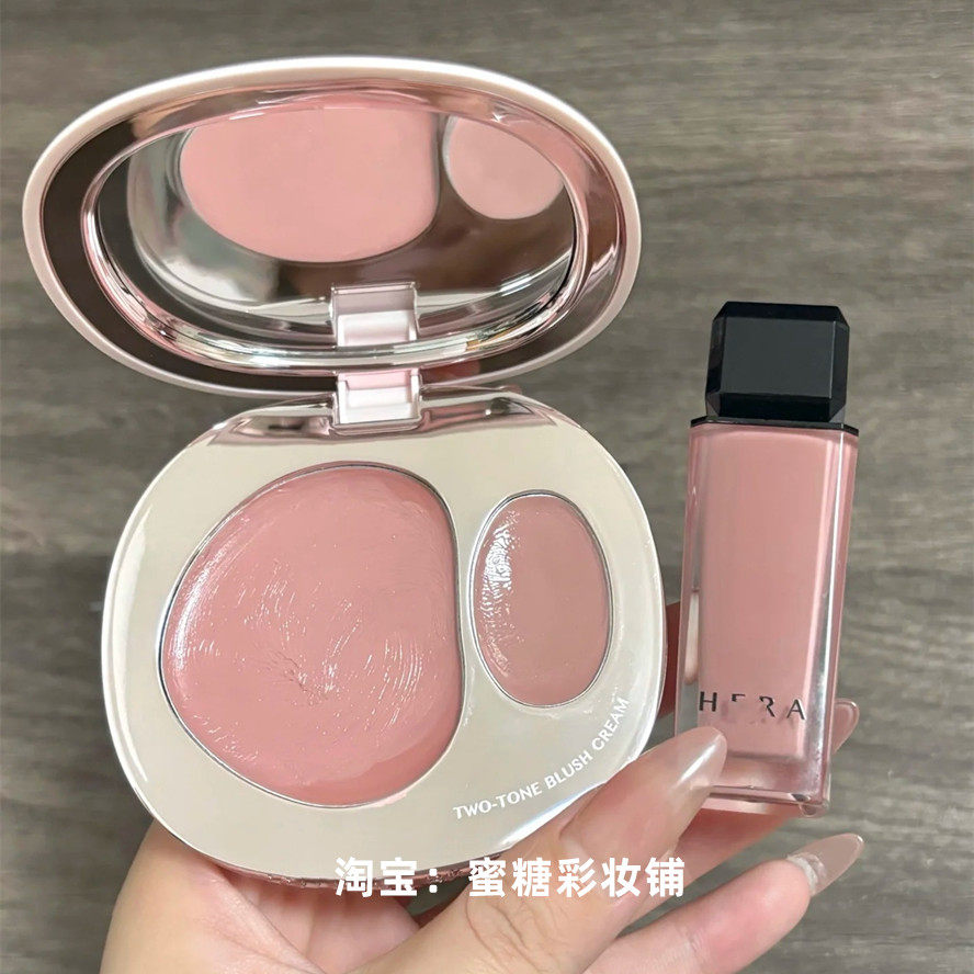 淡人的两条生命！溢出屏幕的温柔！双色水光腮红膏低饱和灰粉高光